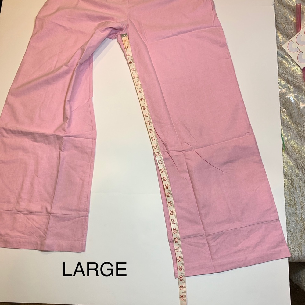 Pink High Waist Wide Leg Trouser Pants - Picture 9 of 16